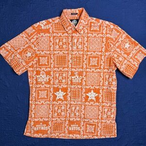 Reyn Spooner Houston Astros 2017 World Series Champions Orange Shirt Mens Small